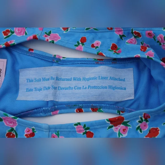 NWT XS Bikini Bottoms – Baby Blue, Pink & Red - Picture 3 of 4